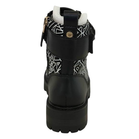Karl Lagerfeld Women's Black Maxi Chain Lug Sole Combat Boots Size 5M - Picture 10 of 12